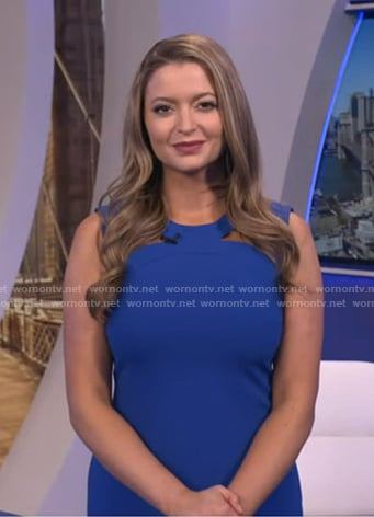 Dani's blue cutout sleeveless dress on Good Morning America