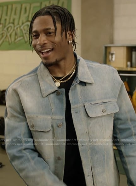 Darnell's denim jacket and jeans on All American