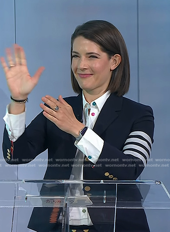 Daryn Carp's striped blazer on Today