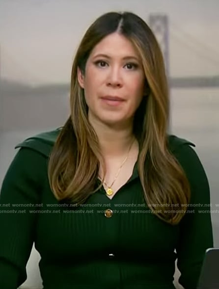 Deirdre's green ribbed polo dress on NBC News Daily