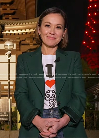 Eva's green blazer on Good Morning America