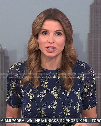 Jen Maxfield's navy floral dress on Today