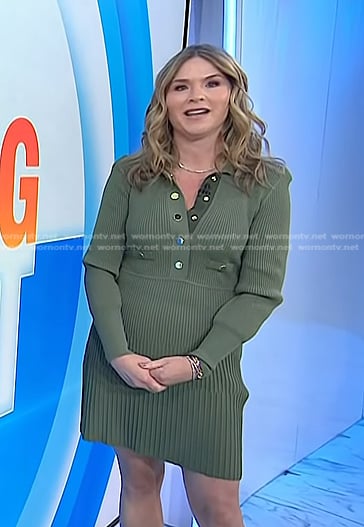 Jenna's green rib mini dress on Today