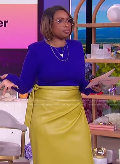 Jennifer's leather skirt on The Jennifer Hudson Show