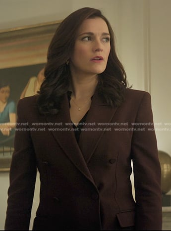 Kate's brown blazer and flare pants on You