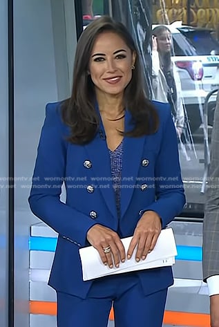 Kaylee's blue blazer and pants on Today