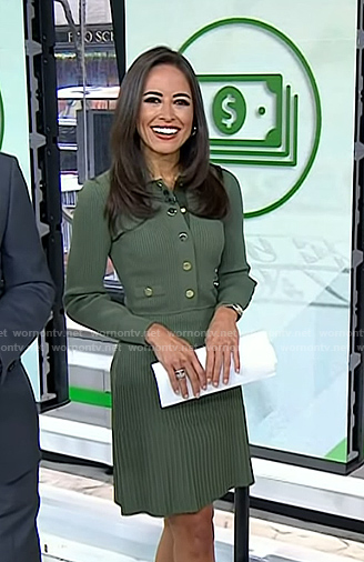 Kaylee's green rib knit dress on Today