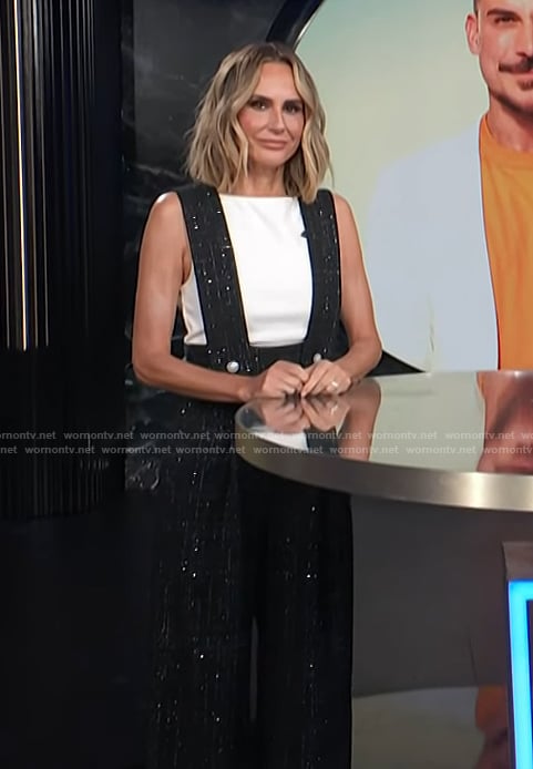 Keltie's black tweed overalls on E! News