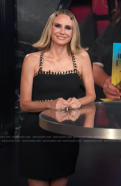 Keltie's black chain detail dress on E! News