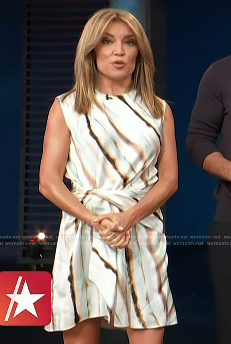 Kit's tie dye print mini dress on Access Hollywood