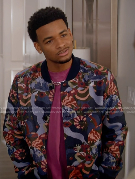 KJ's printed bomber jacket on All American