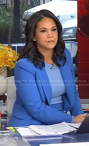 Laura's blue blazer and pants on Today