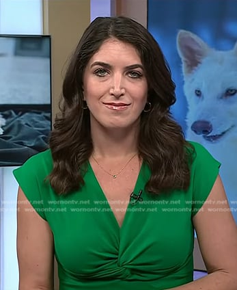 Liz's green twist front top on Today