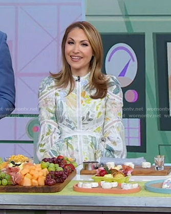 Lori's floral lace inset dress on Good Morning America