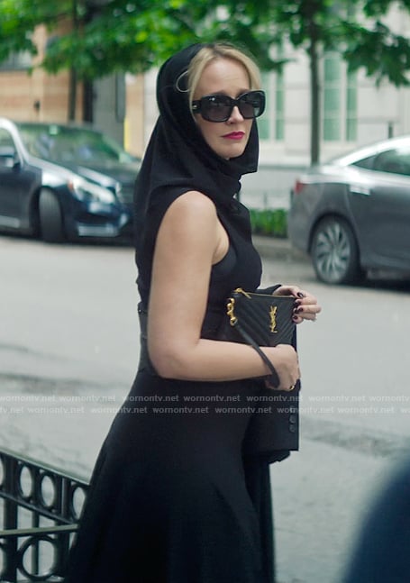 Maddie's black hooded dress on You