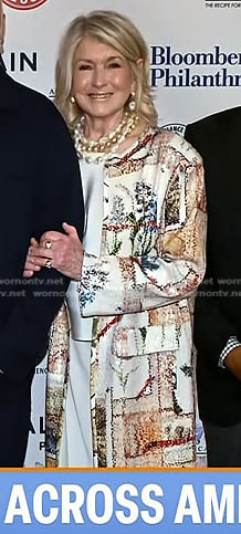 Martha Stewart's print long jacket on Today