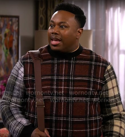 Marty's plaid sweater on The Neighborhood
