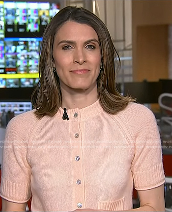 Molly's pink short sleeve cardigan on Today