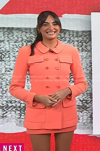 Paige DeSorbo's coral blazer on Today