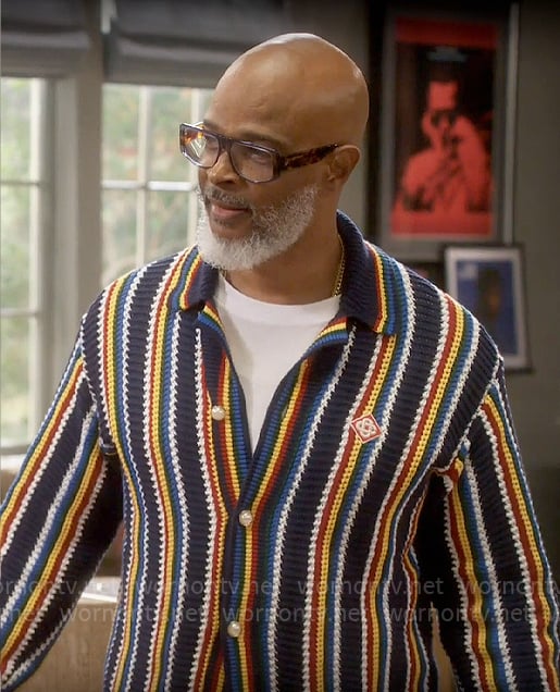 Poppa's striped knit cardigan on Poppas House
