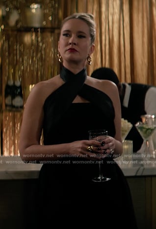 Reagan's black halter neck gown on You
