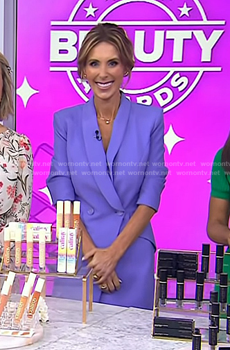 Sarah Eggenberger's purple blazer dress on Today