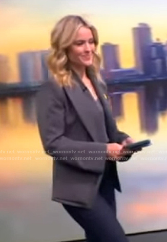 Sara's gray layered blazer on The View