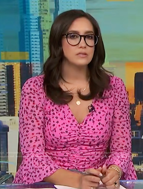 Savannah's pink floral print dress on NBC News Daily