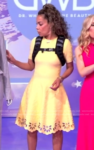 Sunny's yellow eyelet mini dress on The View