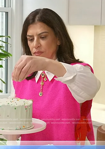 Susie Sarich's pink knit vest on Today