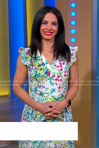 Dr. Tara Narula's floral wrap dress on Good Morning America
