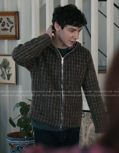 Teddy's check wool jacket on Elsbeth