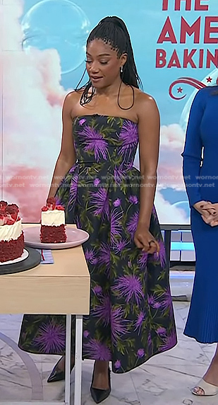 Tiffany Haddish's black and purple floral dress on Today