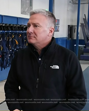 Tom Costello's black fleece jacket on Today