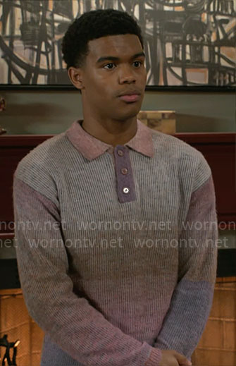 Tyrell's ombre polo sweater on Beyond the Gates