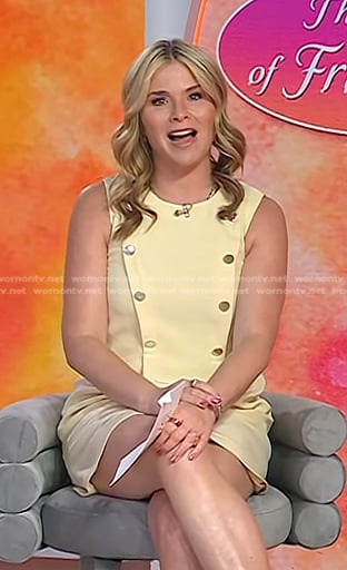Jenna's yellow double breasted mini dress on Today