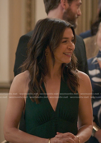 Amelia's green halter neck dress on Greys Anatomy