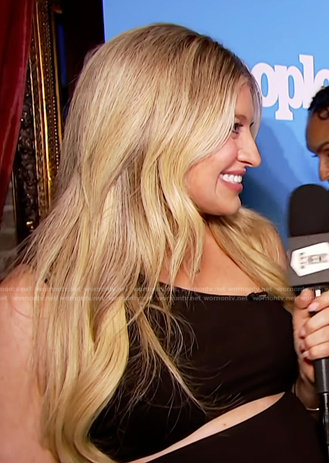 Ashley's black cutout dress on E! News