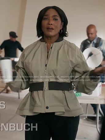 Athena's peplum bomber jacket on 9-1-1