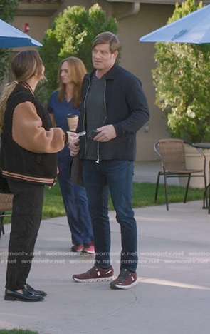 Atticus’s burgundy sneakers on Greys Anatomy