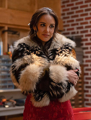 Birdie's cropped fur jacket on Grosse Pointe Garden Society