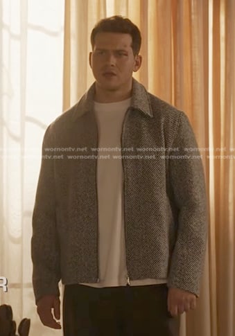 Buck's black striped zip jacket on 9-1-1