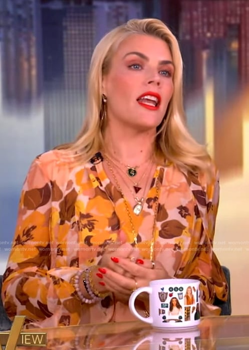 Busy Philipps' floral print mini dress on The View