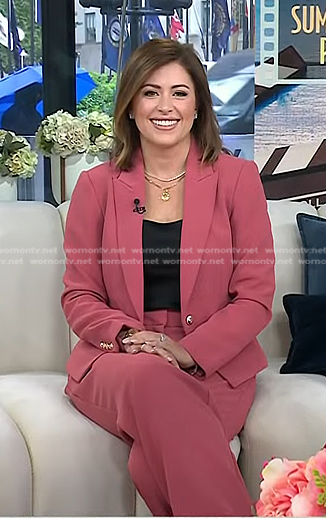 Chloe's pink blazer and pant suit on Today