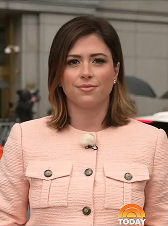 Chloe's pink textured jacket on Today