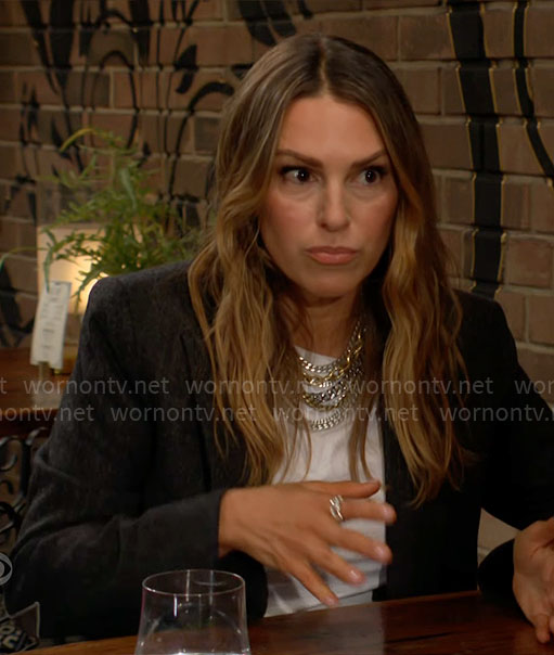 Chloe's blazer with star elbow patches on The Young and the Restless