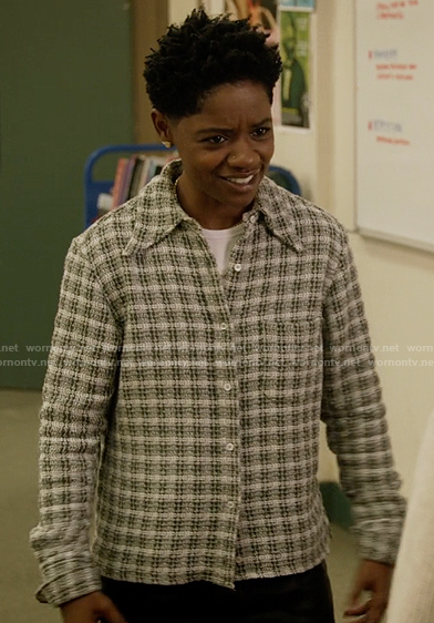 Coop's check crochet shirt on All American