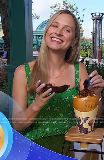 Courtney McBroom's green floral dress on Today