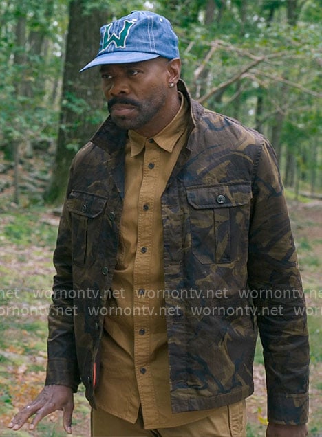 Danny's camo jacket and blue W hat on The Four Seasons