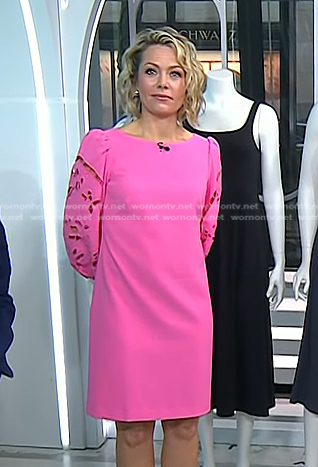 Dylan's pink eyelet sleeve dress on Today